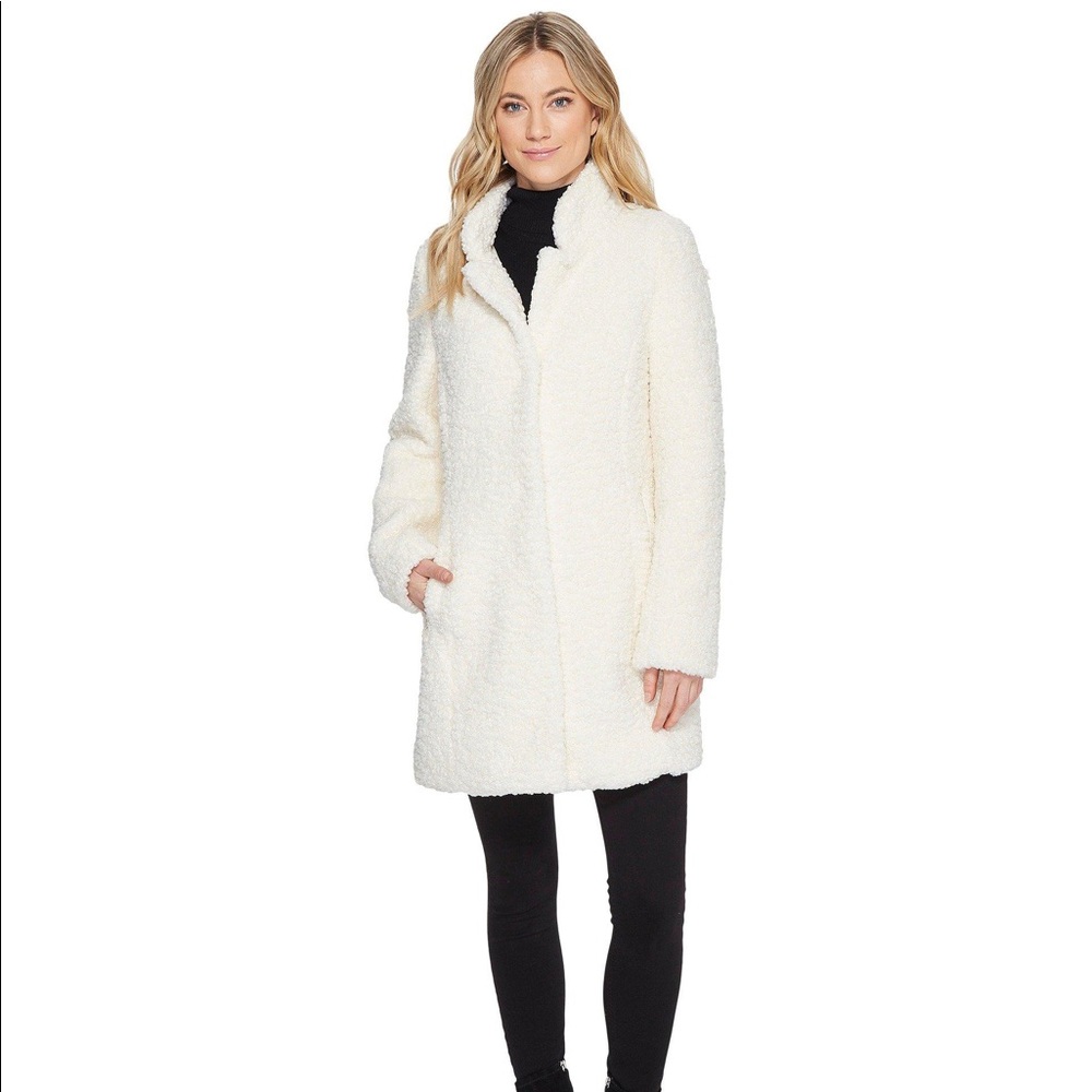 Ivanka Trump Cream Teddy Jacket